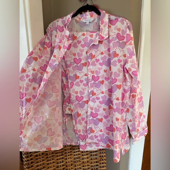 ❤️ The Company Store Women’s Valentine Heart Pajama Set long XXL - Picture 3 of 10